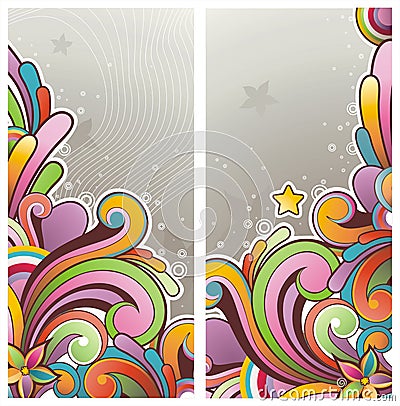 Modern colored banners Vector Illustration