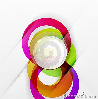 Modern colorful abstract circles Vector Illustration