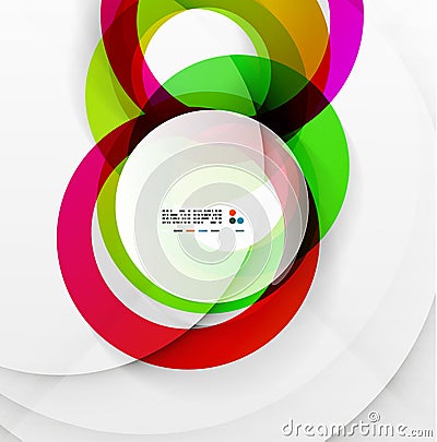 Modern colorful abstract circles Vector Illustration