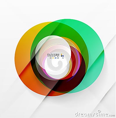 Modern colorful abstract circles Vector Illustration