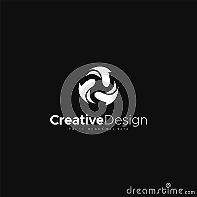 Modern colorful abstract vector logo or element design. Best for identity and logotypes. Simple shape Icon Creative Design Vector Illustration