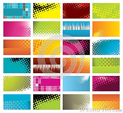 Modern, colorful business cards Vector Illustration