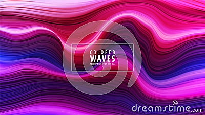 Modern colorful flow poster. Wave Liquid shape in blue color background. Art design. Vector illustration. Vector Illustration