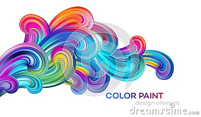 Modern colorful flow poster. Wave Liquid shape color paint. Art design for your design project. Vector illustration Vector Illustration