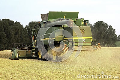 Modern Combine Harvester Editorial Stock Photo