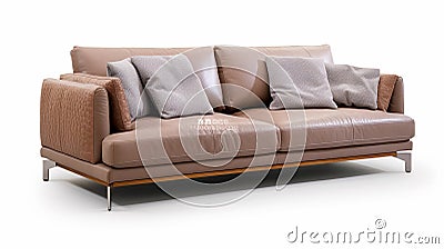 Modern Comfort: Stylish Sofa for Home Interiors, Contemporary Living Room Furniture. Stock Photo