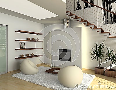 Modern comfortable interior Stock Photo