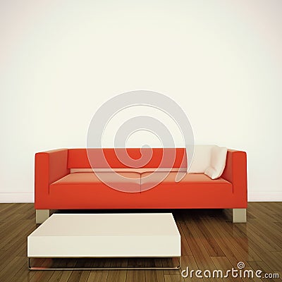 Modern comfortable interior with 3d rendering Stock Photo