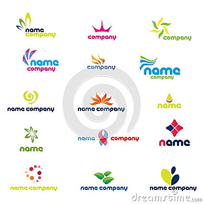 Modern company logos Vector Illustration