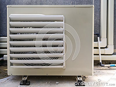 Modern compressor unit of the air conditioner system Stock Photo