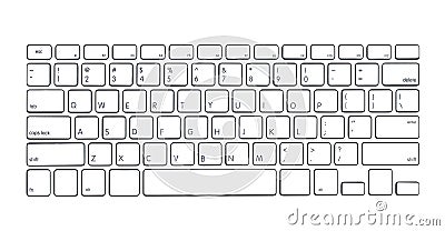 Modern computer keyboard Stock Photo