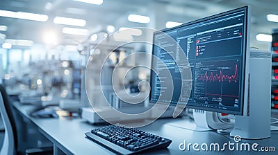 Modern computer monitor, enhance productivity and elevate your viewing experience Stock Photo