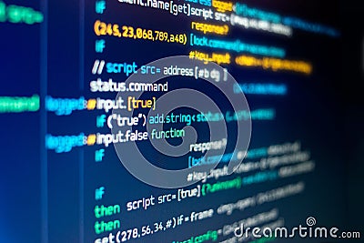Modern Computer programming Code Stock Photo