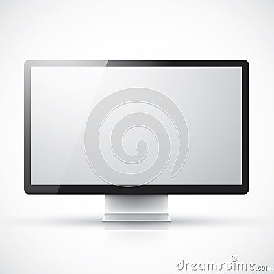 Modern computer screen vector illustration Vector Illustration