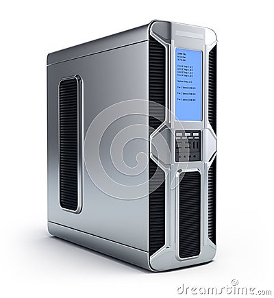 Modern computer server Stock Photo