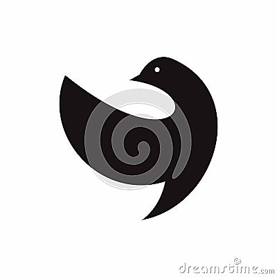 Bird logo monogram Stock Photo