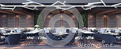 Modern concept design of restaurant lounge Stock Photo