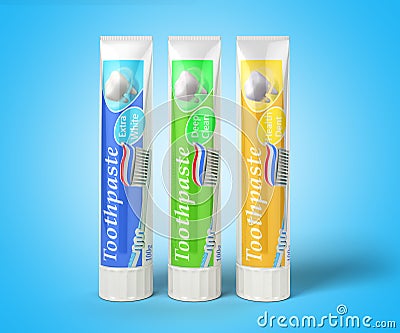 modern concept of the design of a tube of toothpaste toothpaste Stock Photo