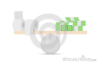 Modern concept of financial balance Vector Illustration