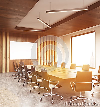 Modern conference room sideview toning Stock Photo