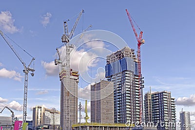 Modern construction site Editorial Stock Photo