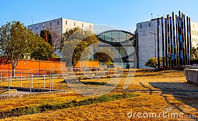 Modern and Contemporary Art Museum MAMAC Musee d'Art Moderne et Contemporain in Carabace district of Nice in France Editorial Stock Photo