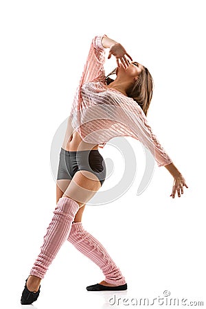 Modern contemporary style woman ballet dancer. Stock Photo