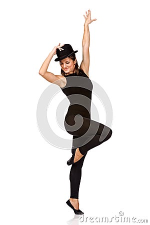 Modern contemporary style woman ballet dancer. Stock Photo