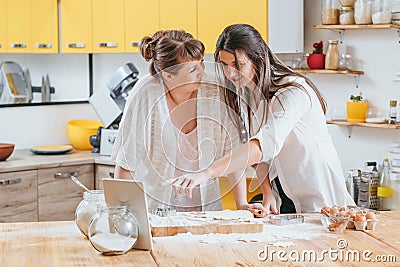 Modern cooking food recipe online video guide Stock Photo