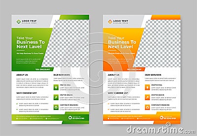 Modern corporate business multipurpose flyer design and brochure cover page template, marketing flyer Vector Illustration