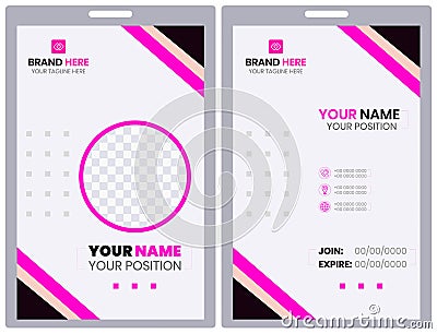 Id Card businees company id card Vector Illustration