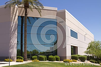 Modern Corporate Office Warehouse Building Stock Photo