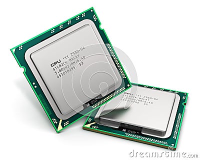 Modern CPU Stock Photo