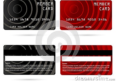 Modern credit card, business VIP card, member card Vector Illustration