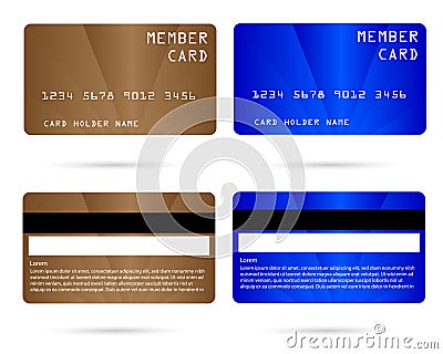 Modern credit card, business VIP card, member card Stock Photo