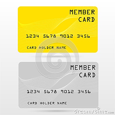 Modern credit card, business VIP card, member card Vector Illustration