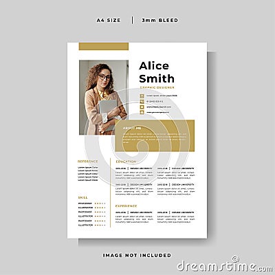 Modern Curriculum Vitae design template vector Vector Illustration