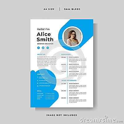 Modern Curriculum Vitae design template vector Vector Illustration