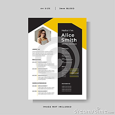 Modern Curriculum Vitae design template vector Vector Illustration