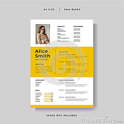 Modern Curriculum Vitae design template vector Vector Illustration