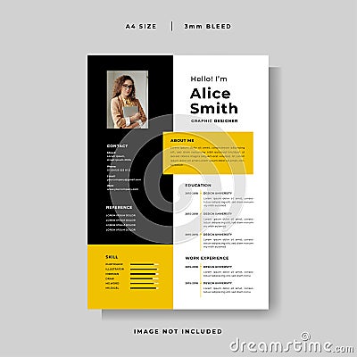 Modern Curriculum Vitae design template vector Vector Illustration