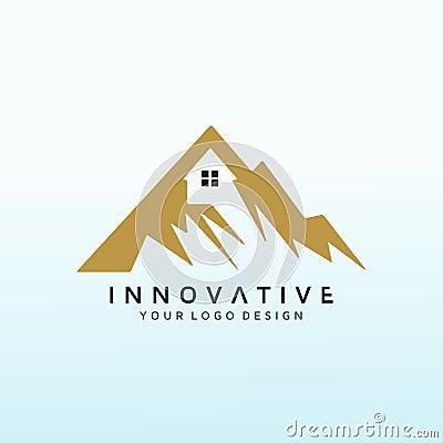 Modern Custom Home Builders Logo Vector Illustration