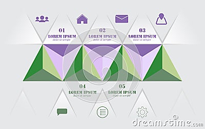 Modern 3d, infographics business triangle. Vector illustration. Vector Illustration