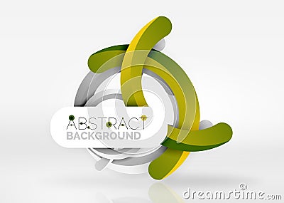 Modern 3d ring vector abstract background Vector Illustration