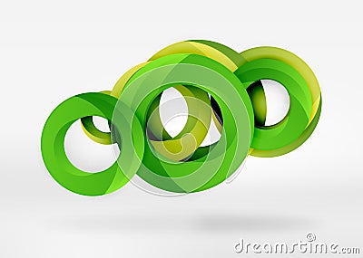 Modern 3d ring vector abstract background Vector Illustration