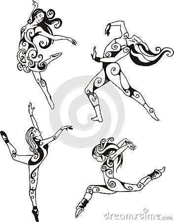 Modern dance Vector Illustration