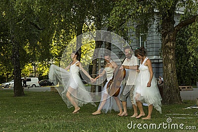 Modern dance performance Editorial Stock Photo