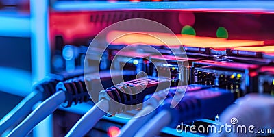 Modern data center with highspeed network for efficient operations and seamless communication Stock Photo