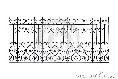 Modern decorative handrails, fences. Stock Photo