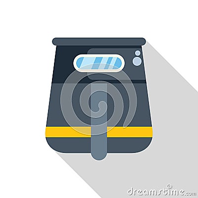 Modern deep fryer with viewing window and digital timer Vector Illustration